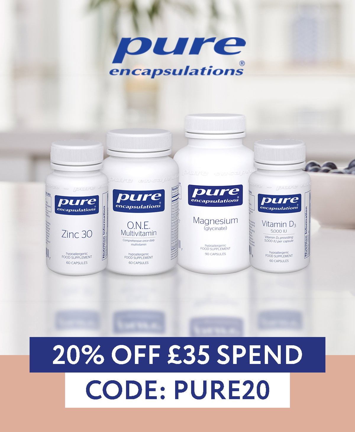 20% off Pure Encapsulations with code PURE20 - Minimum £35 Spend - Shop Now!