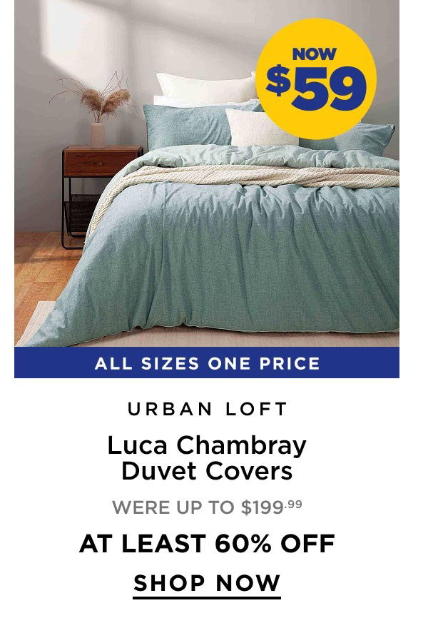 Urban Loft Luca Chambray Duvet Covers