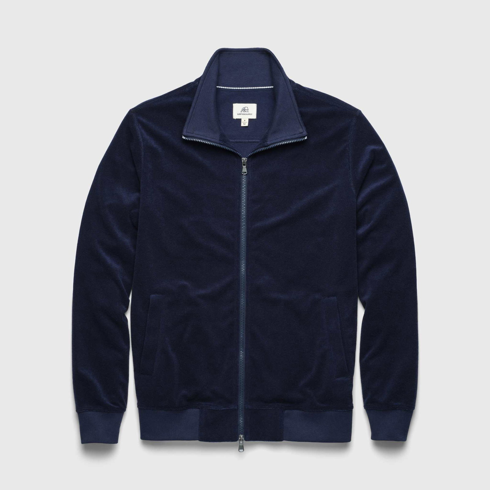 Image of Frank Saltwater Terry Track Jacket - Navy Blazer