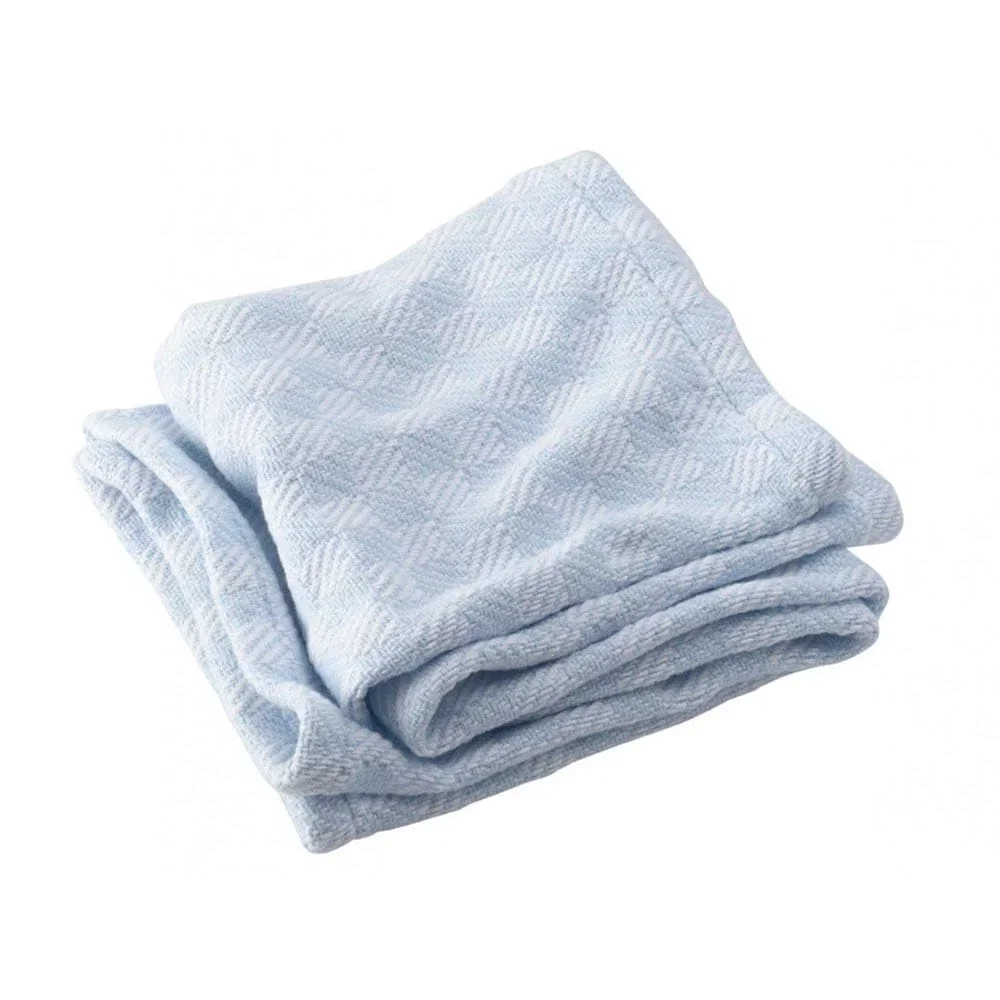 Image of Pogonia Cotton Baby Blanket - Pale Blue