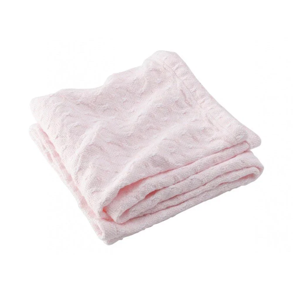 Image of Sandpiper Cotton Baby Blanket - Pale Pink