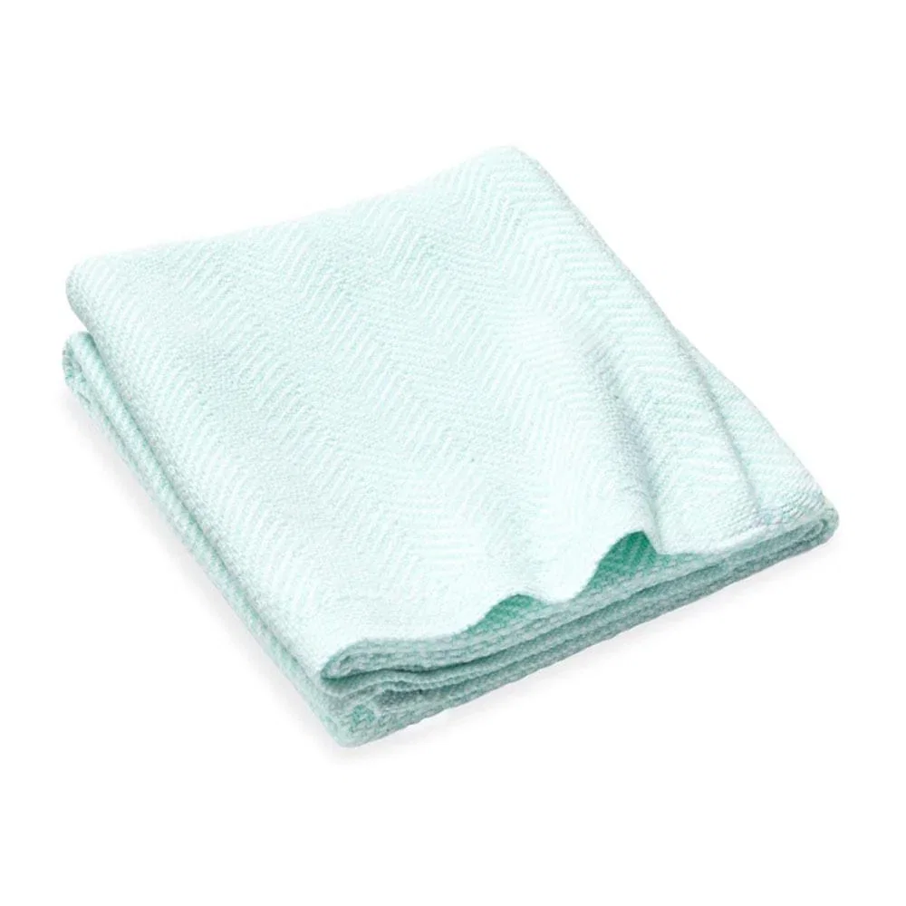 Image of Penobscot Cotton Baby Blanket - Spring Green