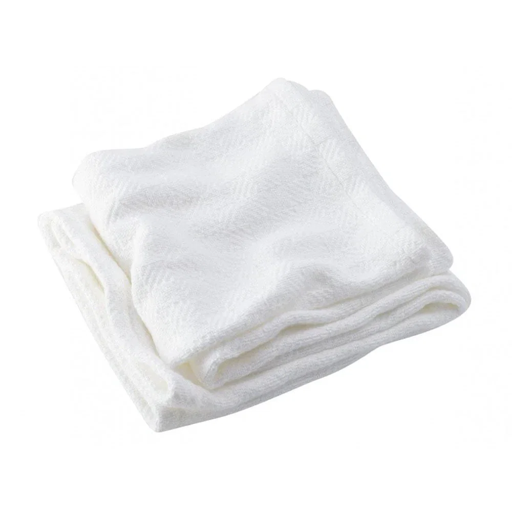Image of Pogonia Cotton Baby Blanket - White