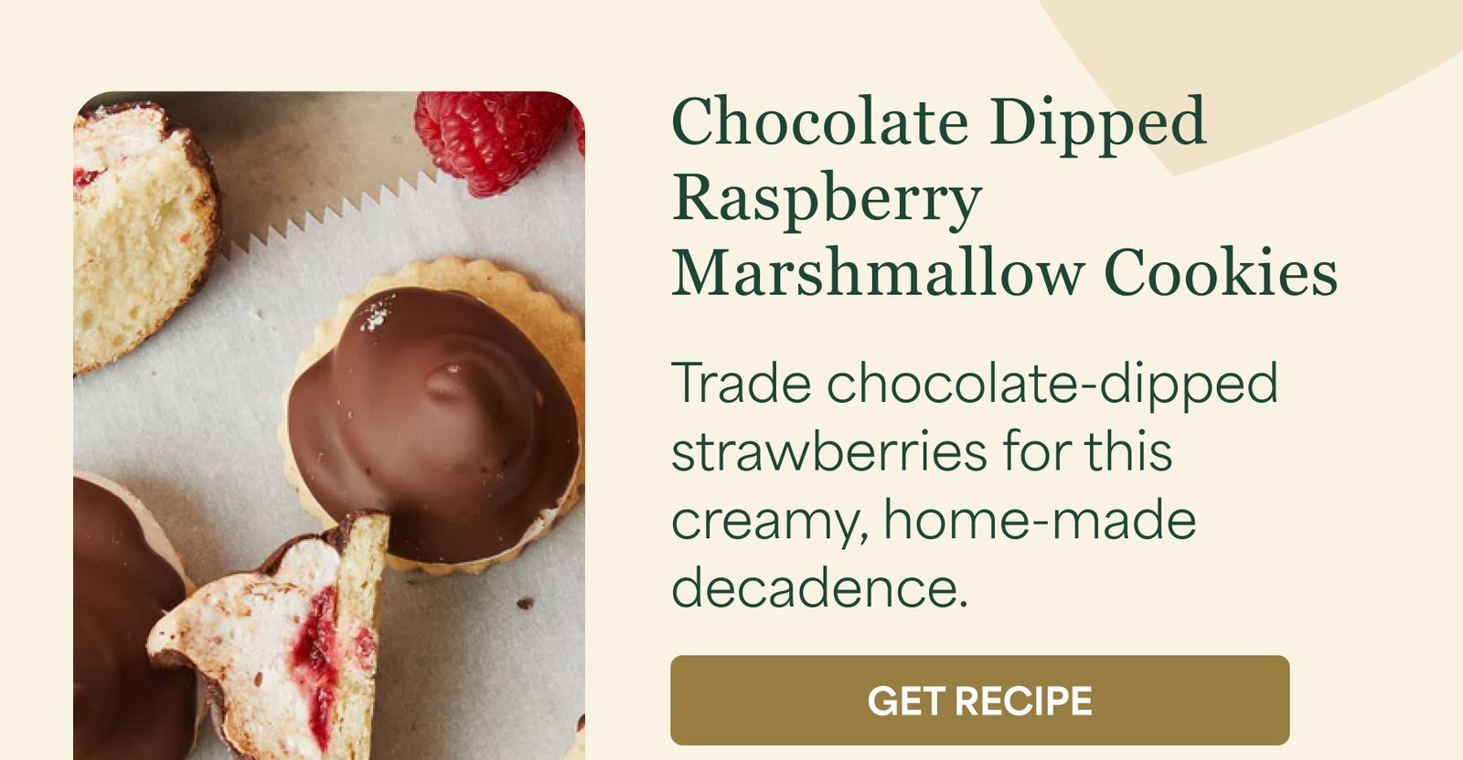 Chocolate Dipped Raspberry Marshmallow Cookies