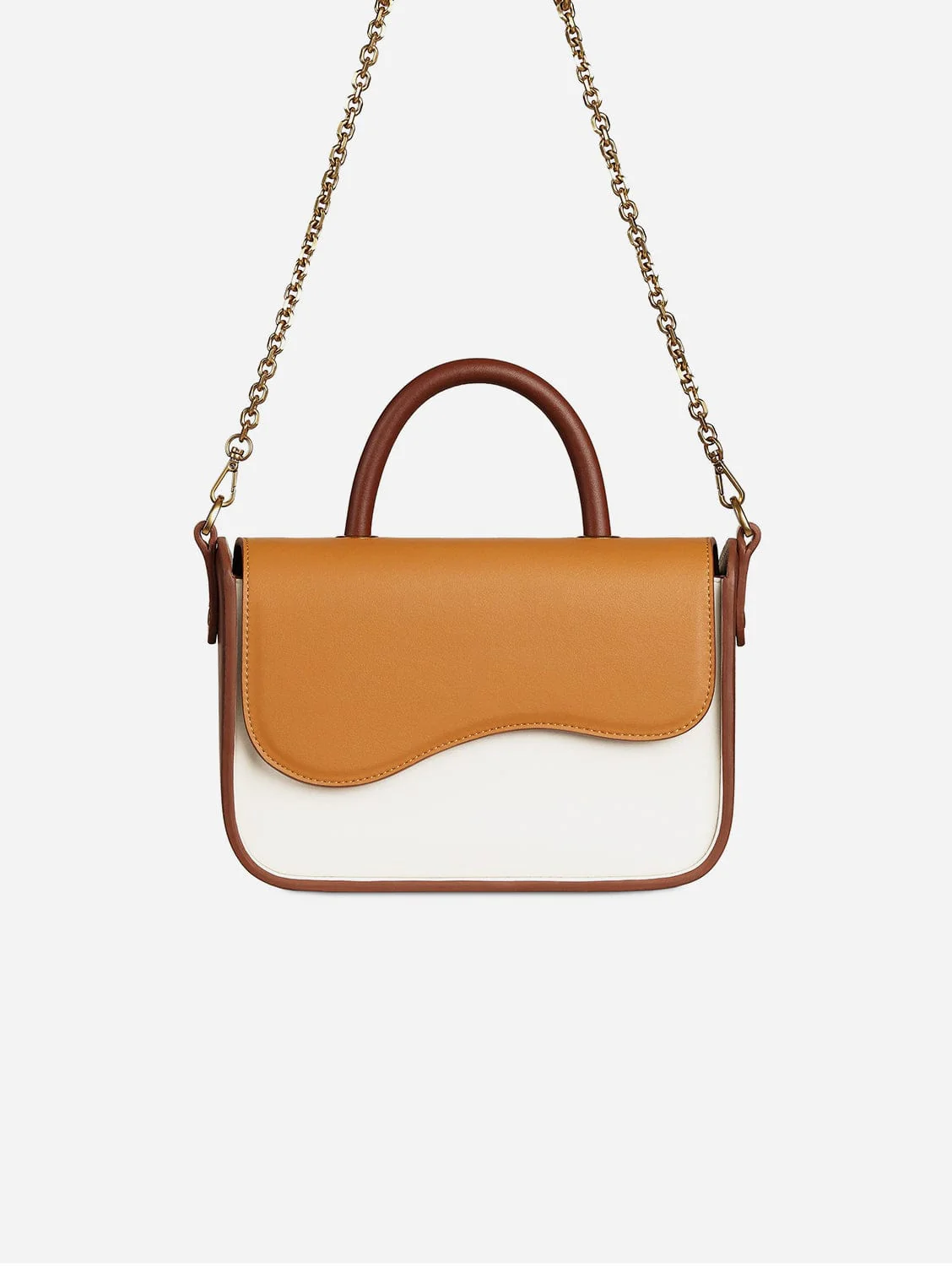 Image of Sunrise Cactus Leather Vegan Crossbody Bag | Chestnut Honey