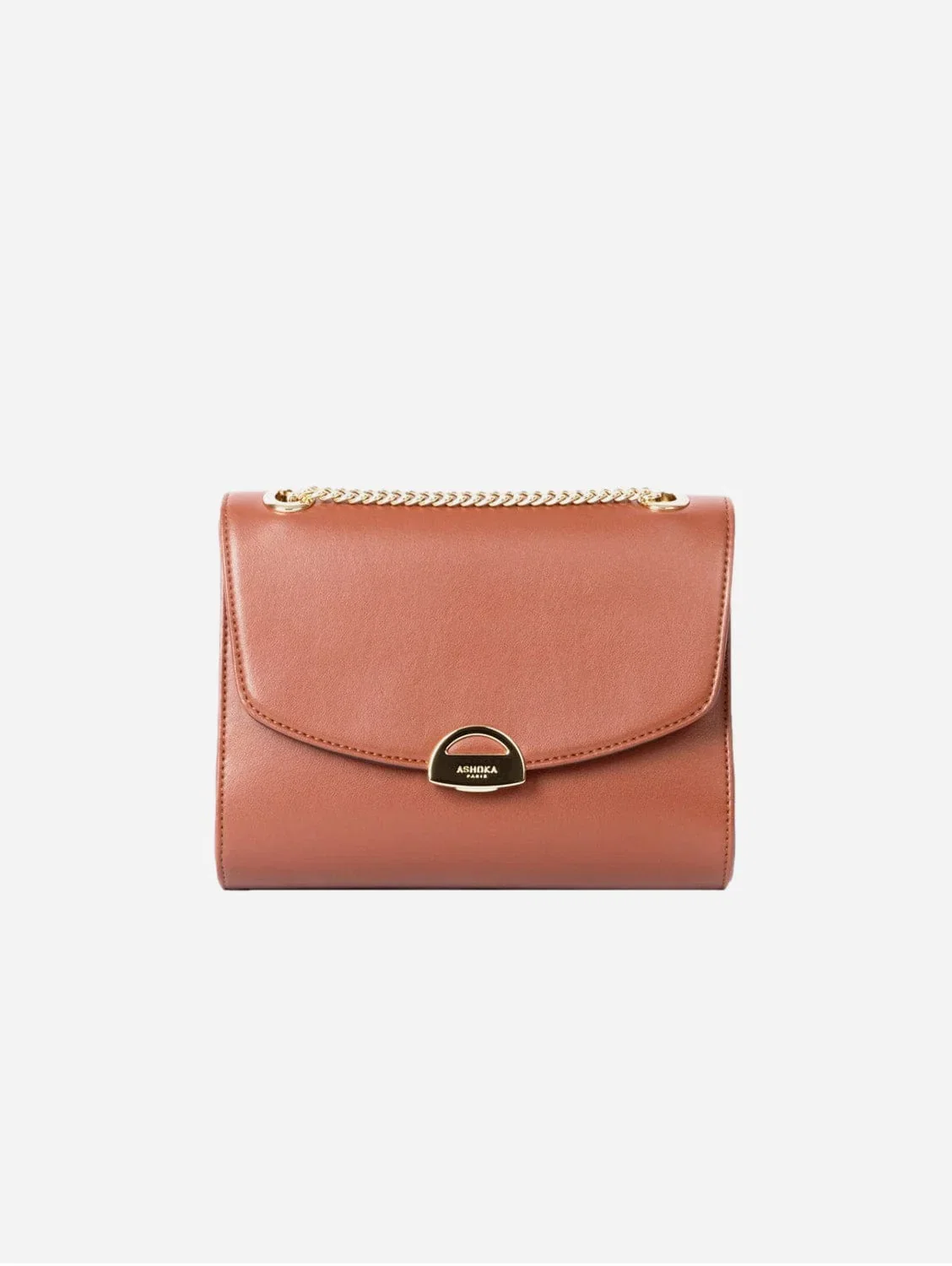 Image of Apple Leather Mini Paname Vegan Shoulder Bag | Camel