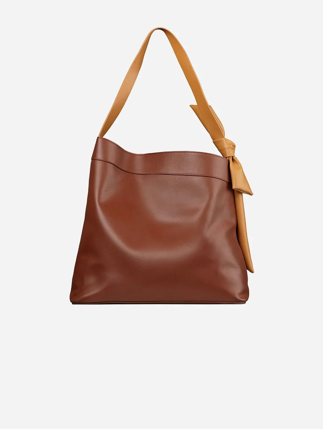 Image of Muse Cactus Leather Vegan Tote Bag | Chestnut
