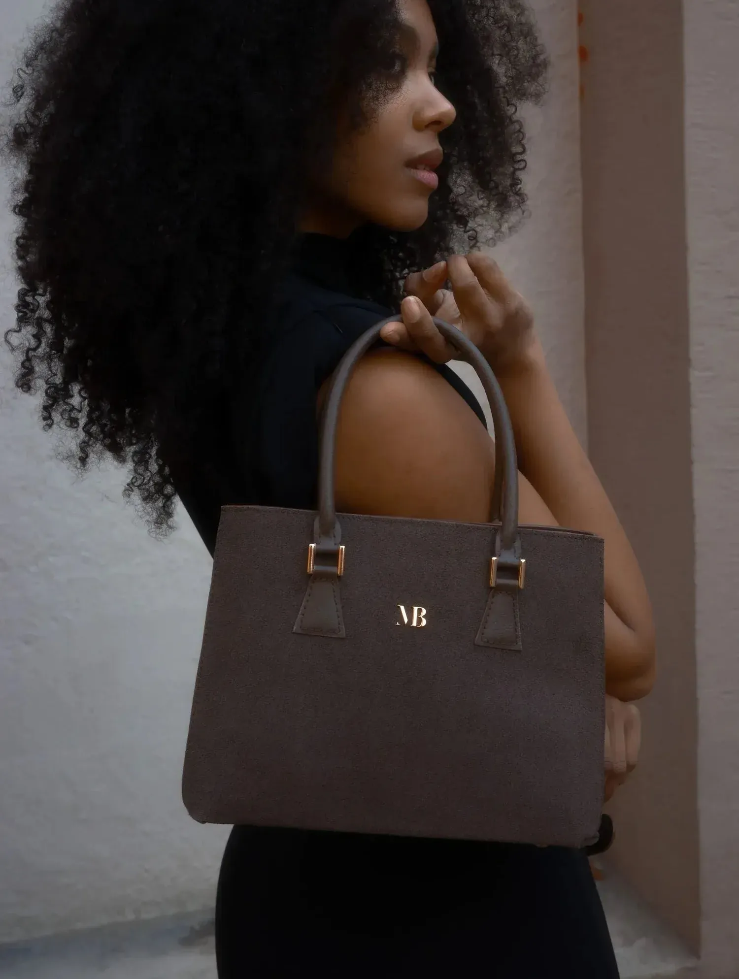 Image of Bailey Vegan Suede Tote Bag | Coffee
