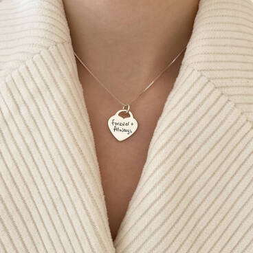 Handwriting Heart Necklace