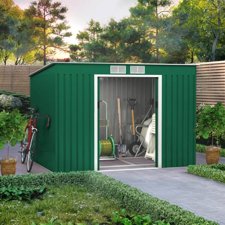 Image of BillyOh Cargo Pent Metal Shed Including Foundation Kit