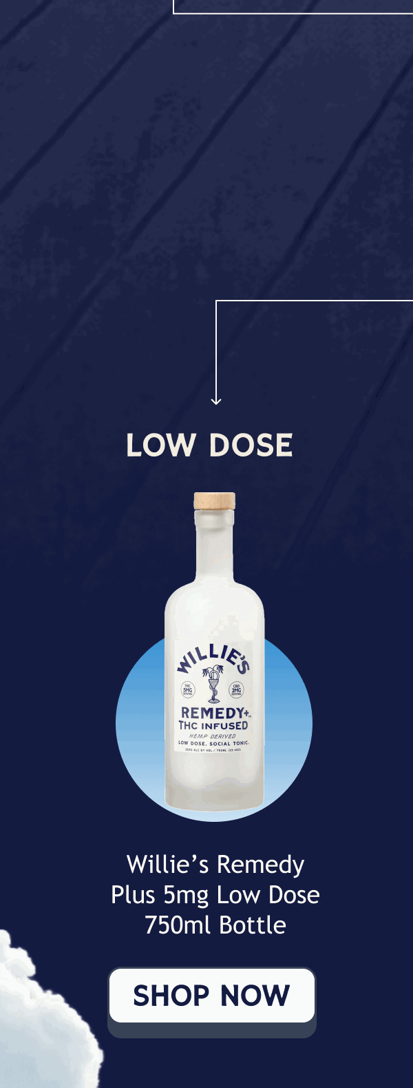 LOW DOSE | Willie’s Remedy Plus 5mg Low Dose 750ml Bottle
