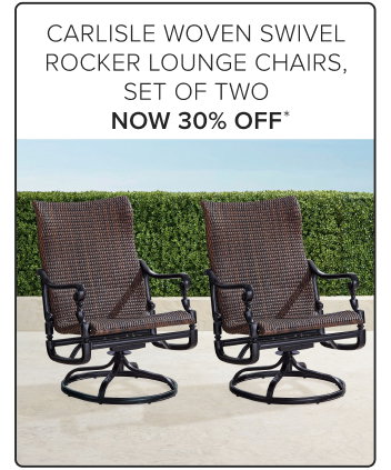 Calisle Woven Swivel Rocker Lounge Chairs, Set of Two Now 30% Off
