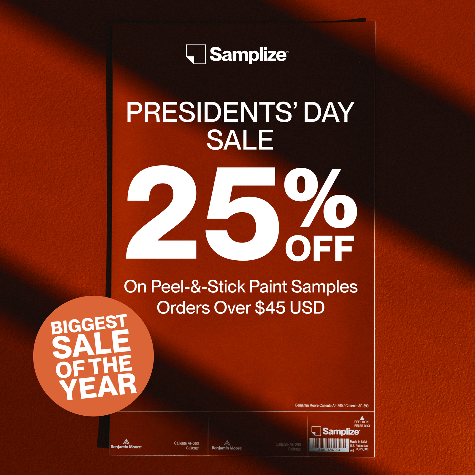 President Day Sale - 25% OFF over $45