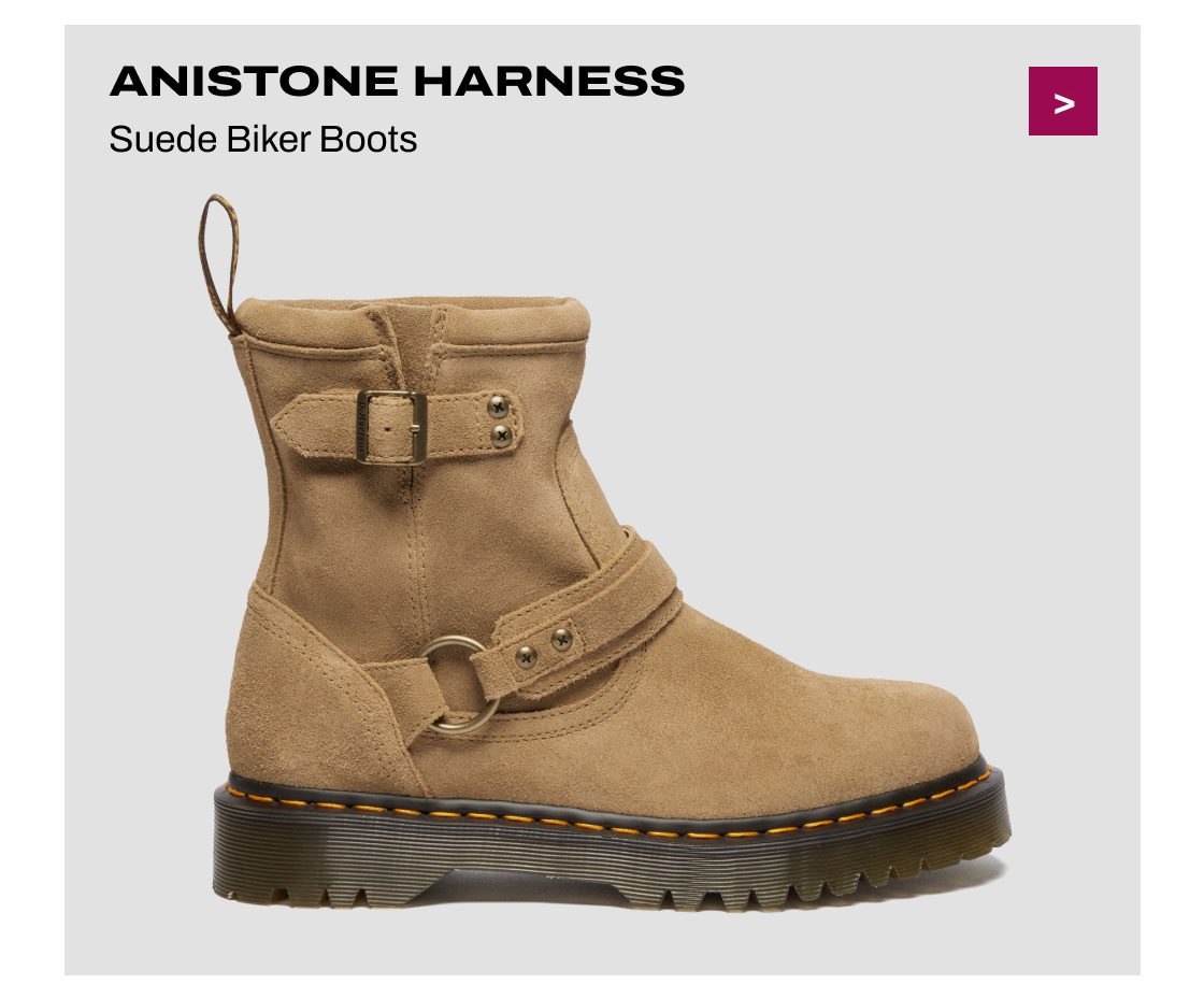 Anistone Harness Suede Biker Boots - Savannah tan