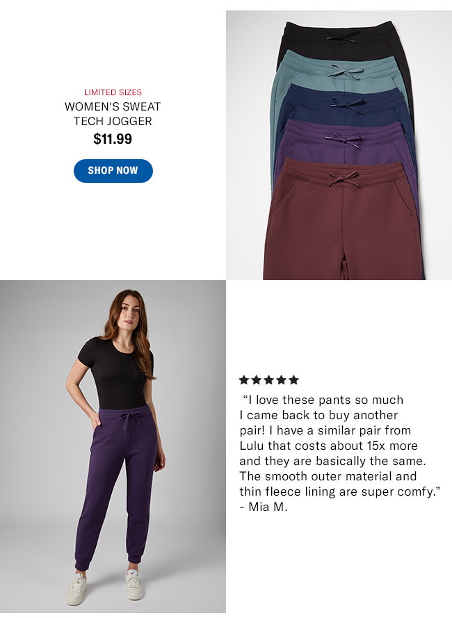 Womens Sweat Tech Jogger