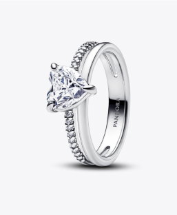 Double Band Heart Ring