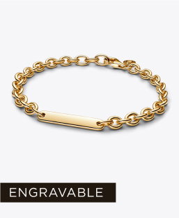 Engravable Bar Link Bracelet