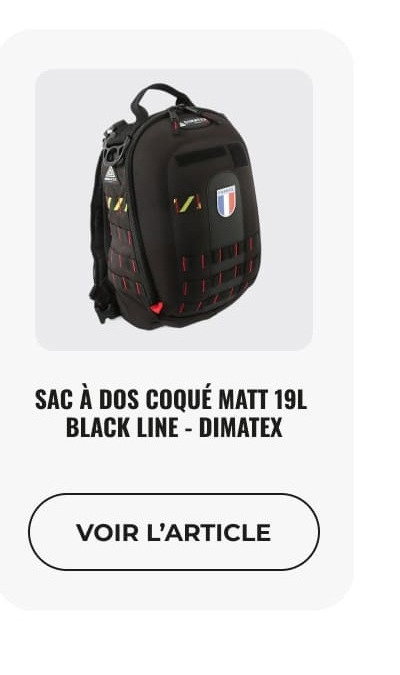 Sac à dos coqué MATT 19L - Black Line - Dimatex