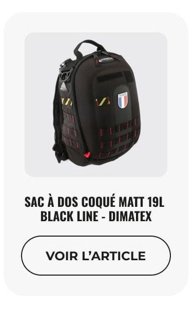 Sac à dos coqué MATT 19L - Black Line - Dimatex