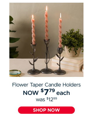 Flower Taper Candle Holders