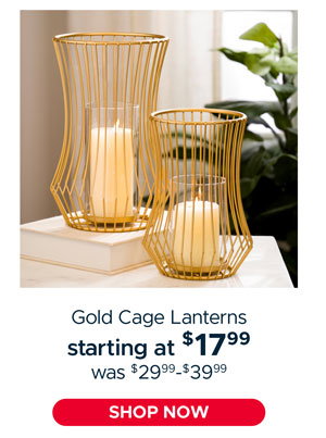Gold Cage Lanterns