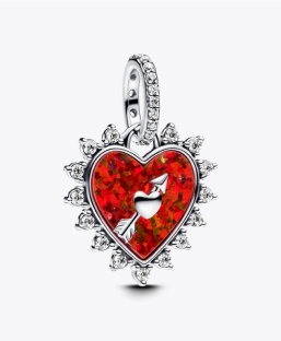 Spinnable Arrow Heart Dangle Charm