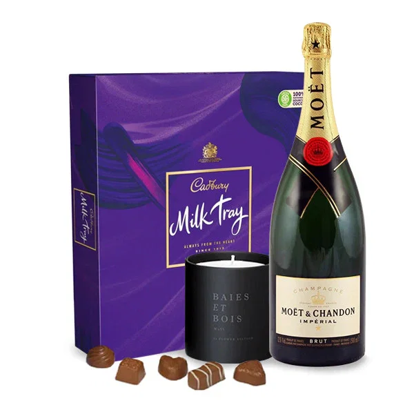 Image of Scented Candle + Milktray + Moët