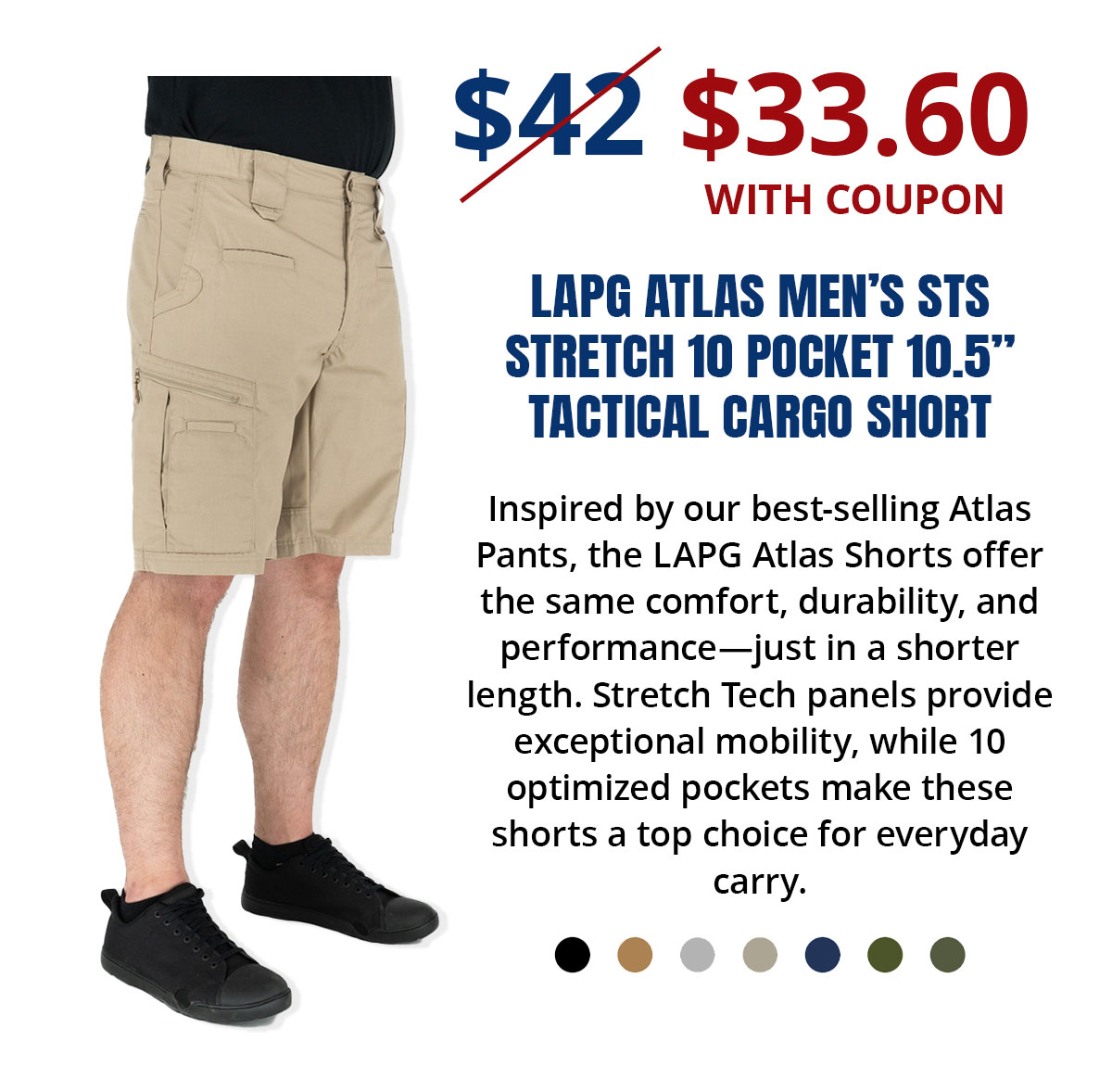 ATLAS MEN'S STS STRETCH SHORTS
