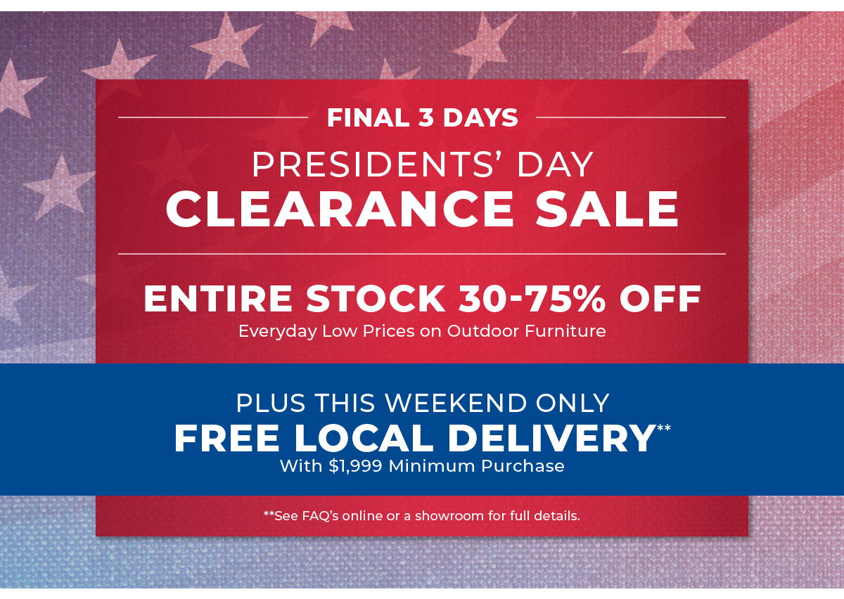 Presidents' Day Clearance Sale