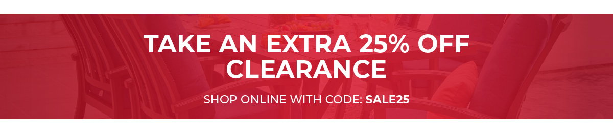 Take an extra 25% off clearance 