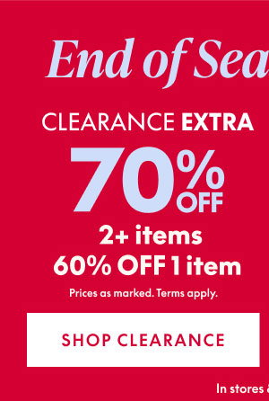 Clearance Extra 70% Off | 60% Off 1 Item