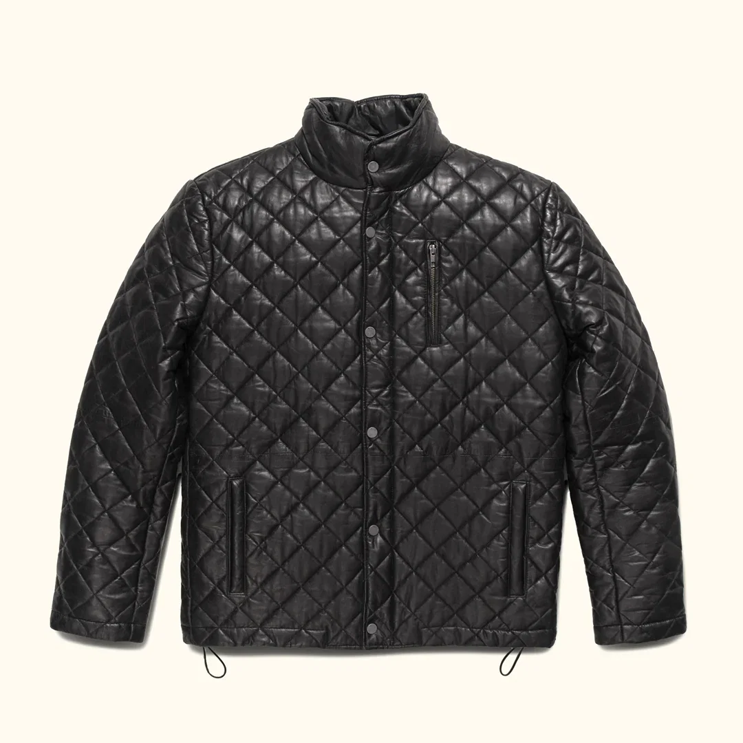 Image of Highlands Quilted Leather Jacket | Black