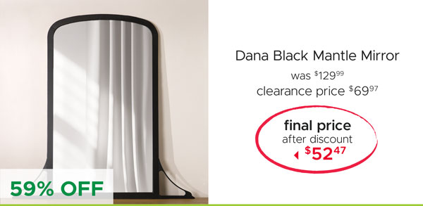 Dana Black Mantle Mirror
