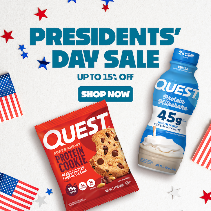 Quest Nutrition - Presidents’ Day Sale Up to 15% Off