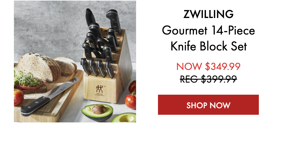 Gourmet 14-Piece Knife Block Set 12% Off