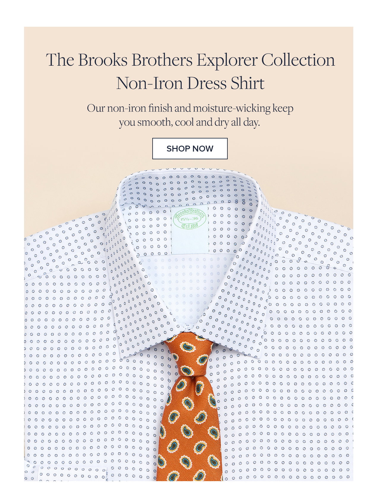 The Brooks Brothers Explorer Collection Non-Iron Dress Shirts Shop Now