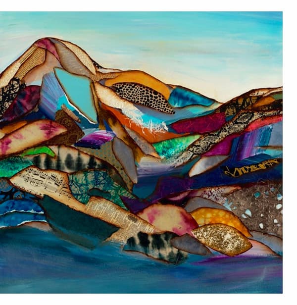A mountain range comprised of different patterns