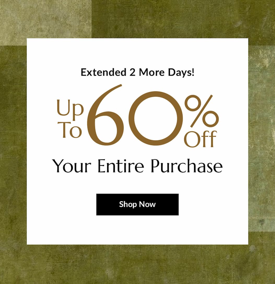 Up to 60% off is extended for two more days