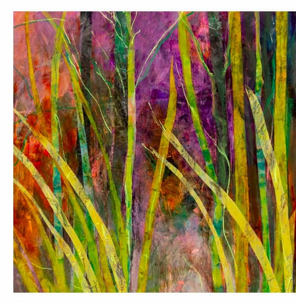 Neon green botanicals in a contemporary style