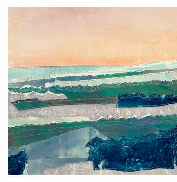 Different layers creating a blue and teal sea