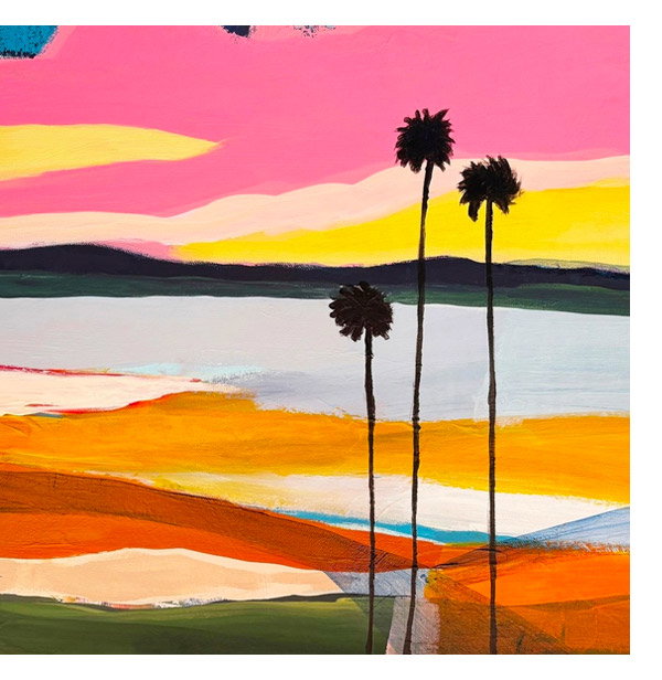 A landscape with palm trees