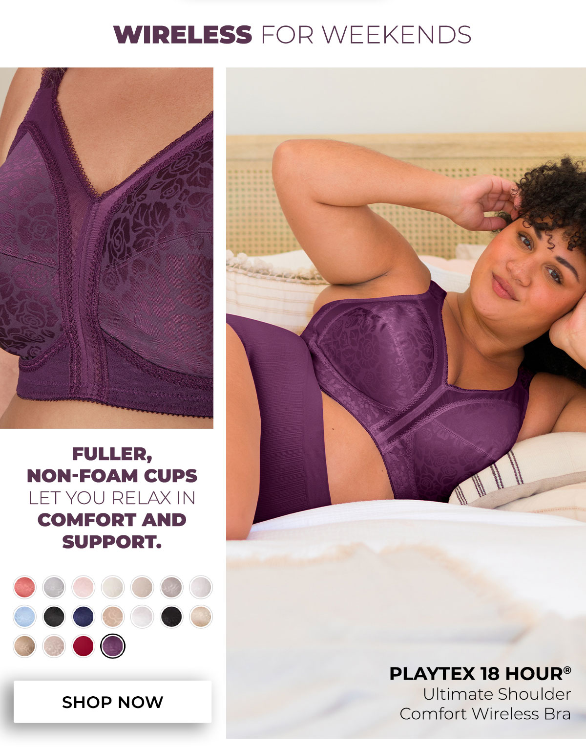 Playtex 18 Hour Ultimate Shoulder Comfort Wireless Bra