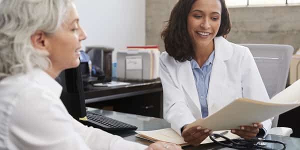 senior woman visiting the doctor