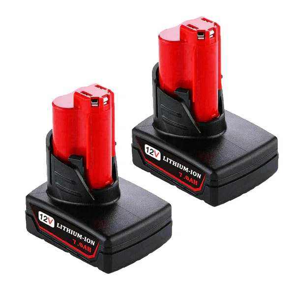 2 Pack 12V 7.0Ah For Milwaukee M12 Li-ion Replacement Battery