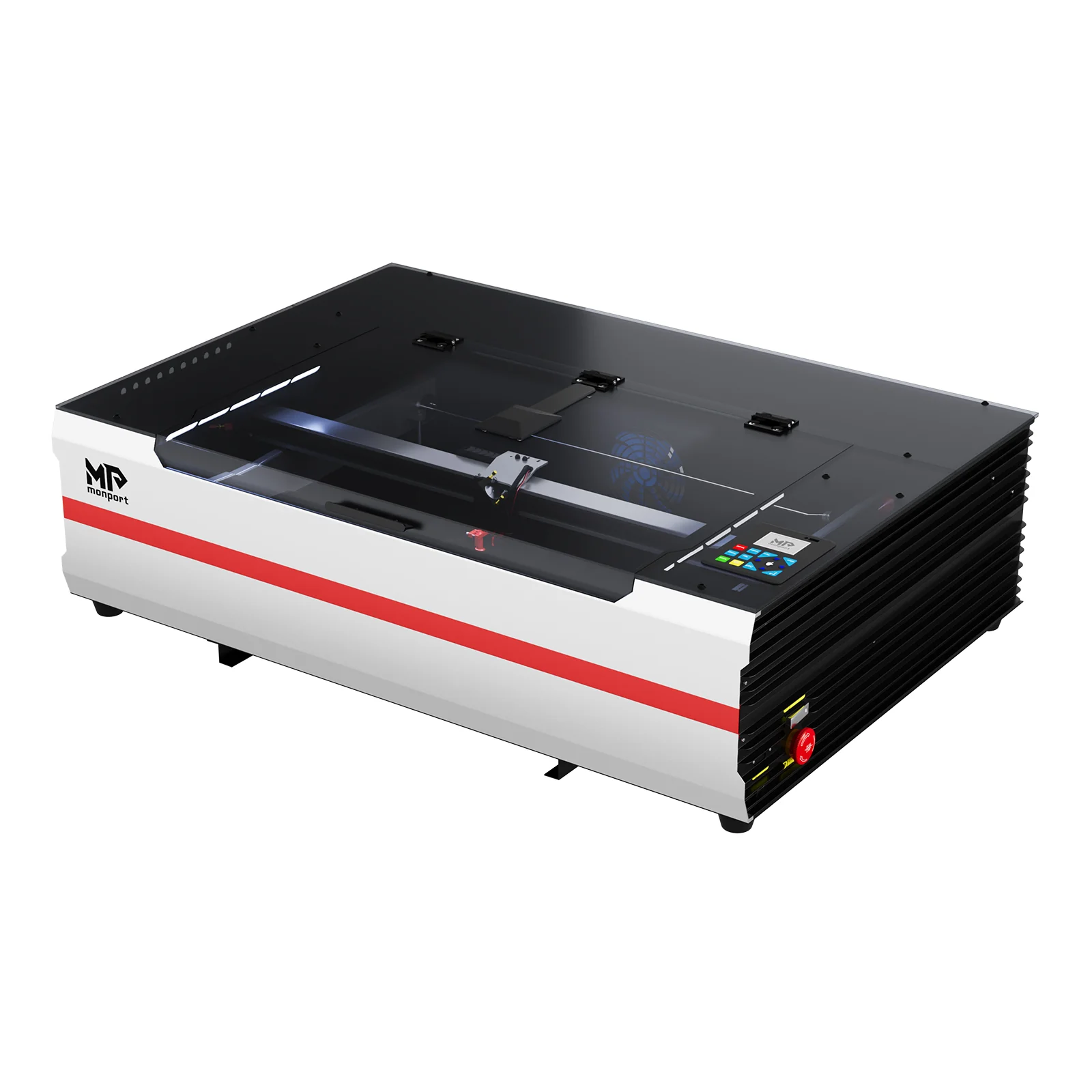 Image of Monport Reno65 Pro Vision 65W Desktop CO2 Laser Engraver & Cutter (24" X 16") with 8MP HD Camera and Magnetic Assisted Focus