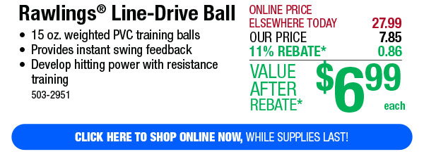 Rawlings® Line-Drive Ball - FREE Shipping To Store!