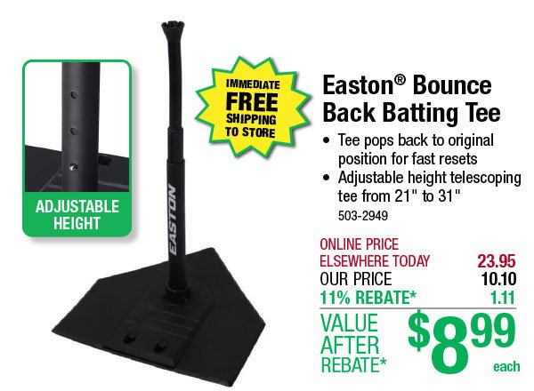 Easton® Bounce Back Batting Tee - ONLY $8.99 After Rebate*!
