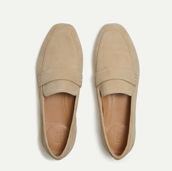 DELICATO Soft Suede Loafers Cappucchino