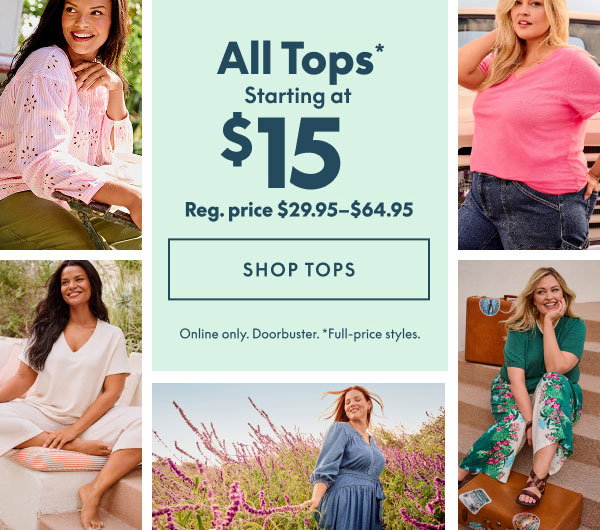 All Tops Starting at $15