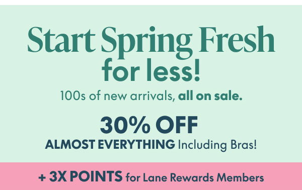 30% Off Clothing, Accessories & Bras
